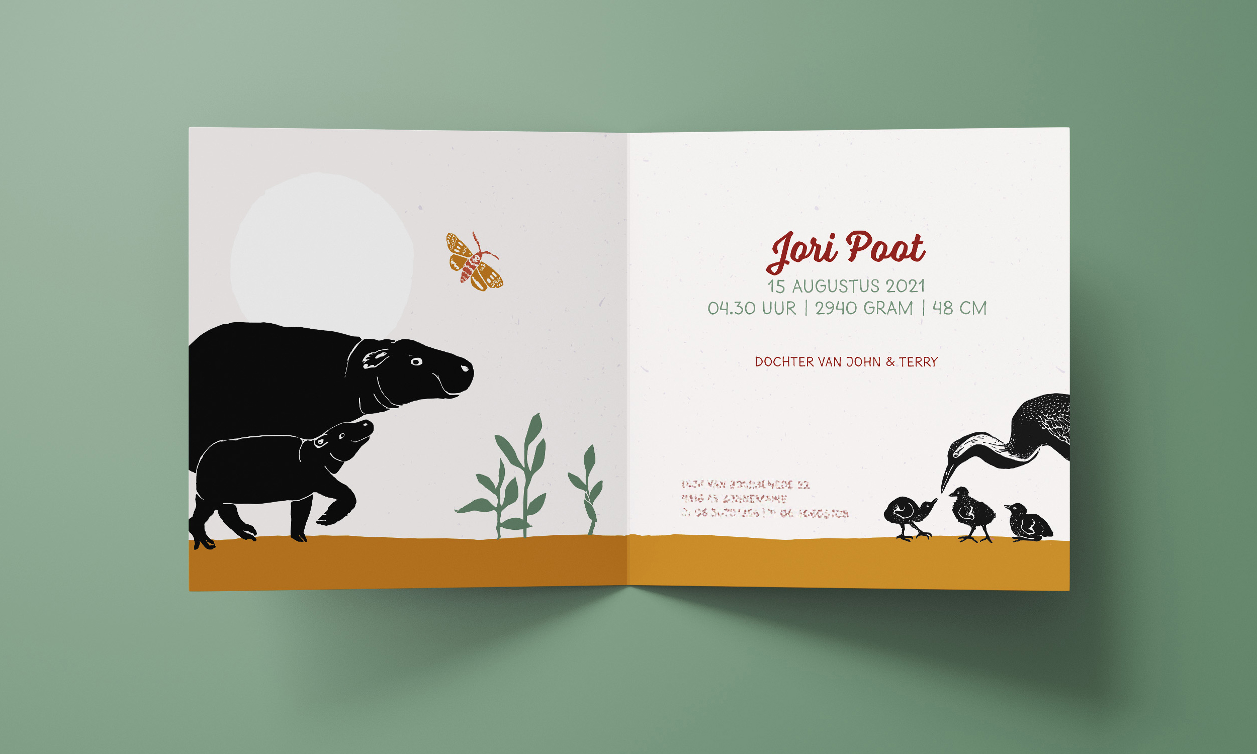 Geboortekaartje Jori binnenkant