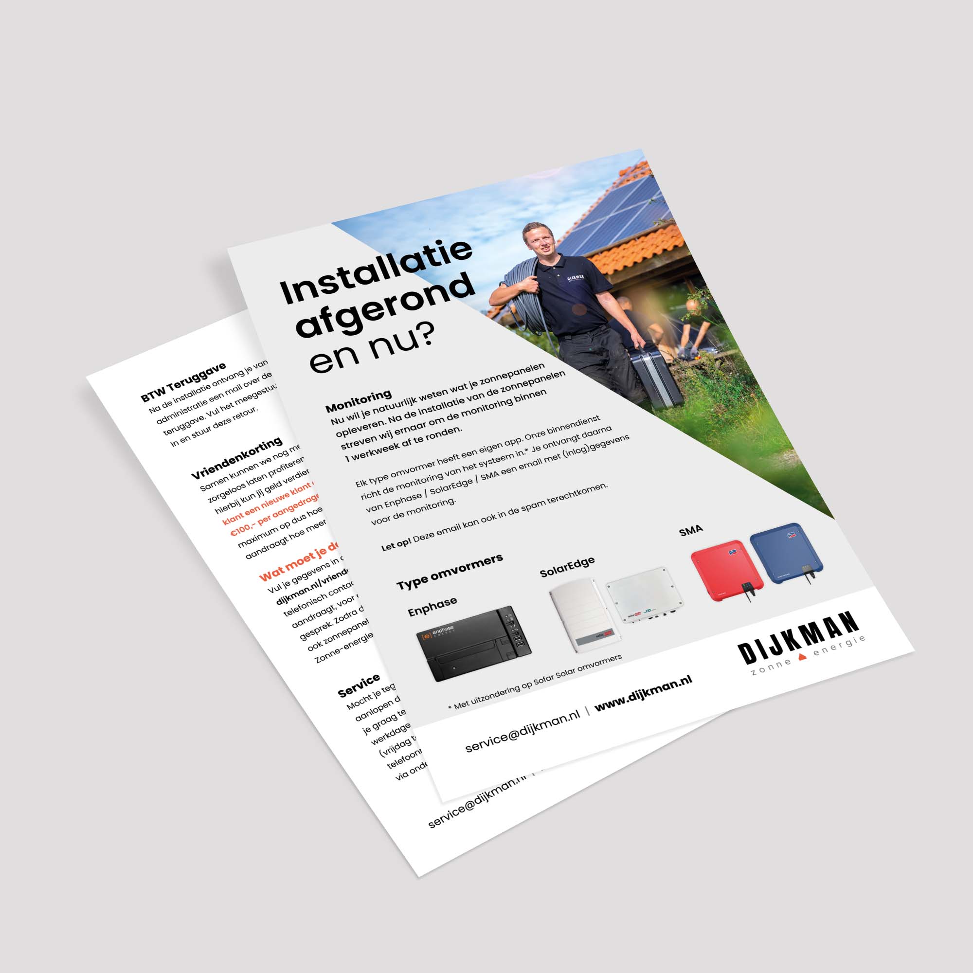 Flyer installatie afgerond