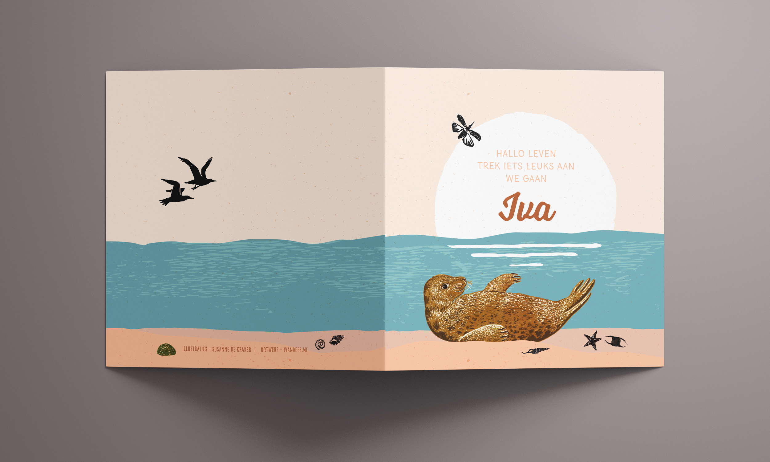 Geboortekaartje Iva buitenkant